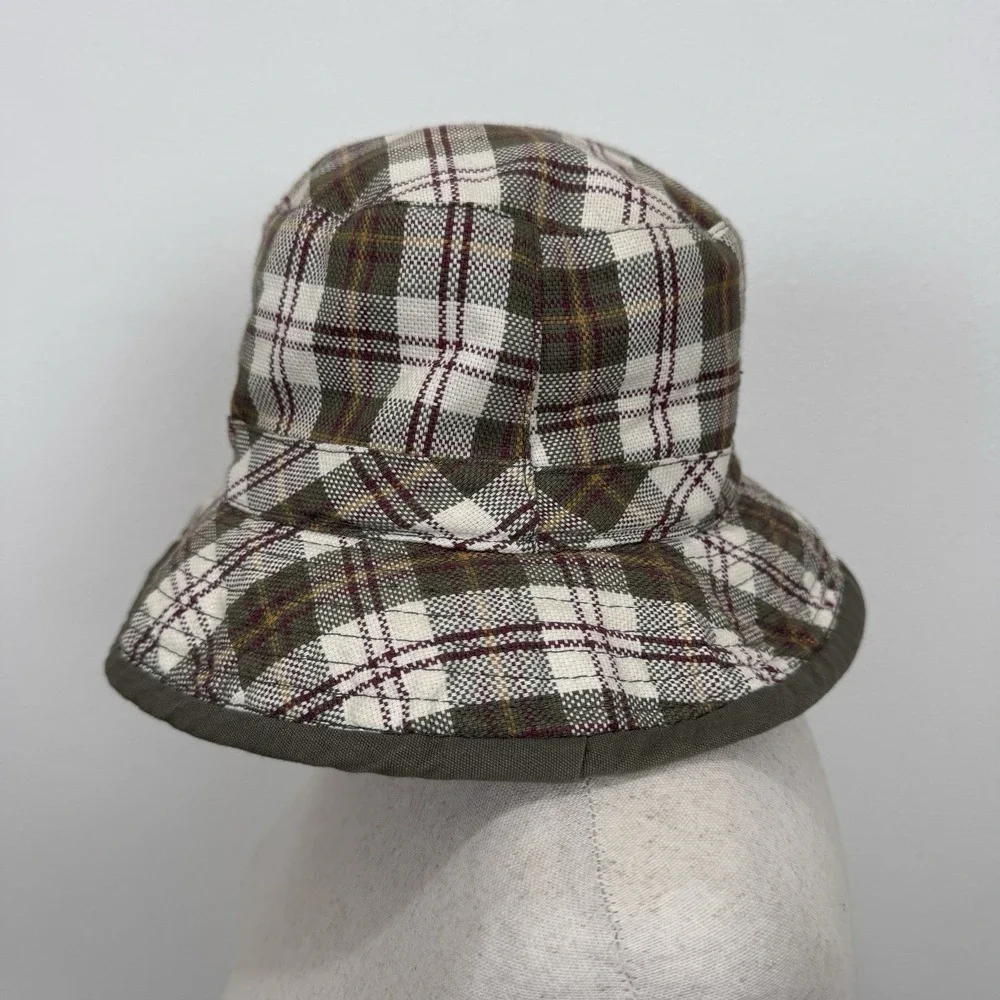Vintage GAP Hat Mens Size S/M Green Plaid Check Y2K 90s Bucket Hat Preppy Retro - Picture 4 of 11